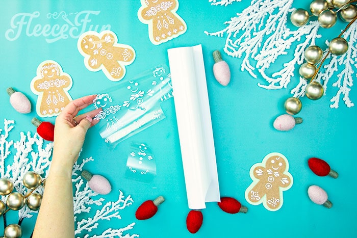 cut out the frosting pattern from HTV
