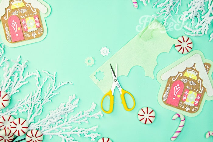 cutting out the wreath pieces