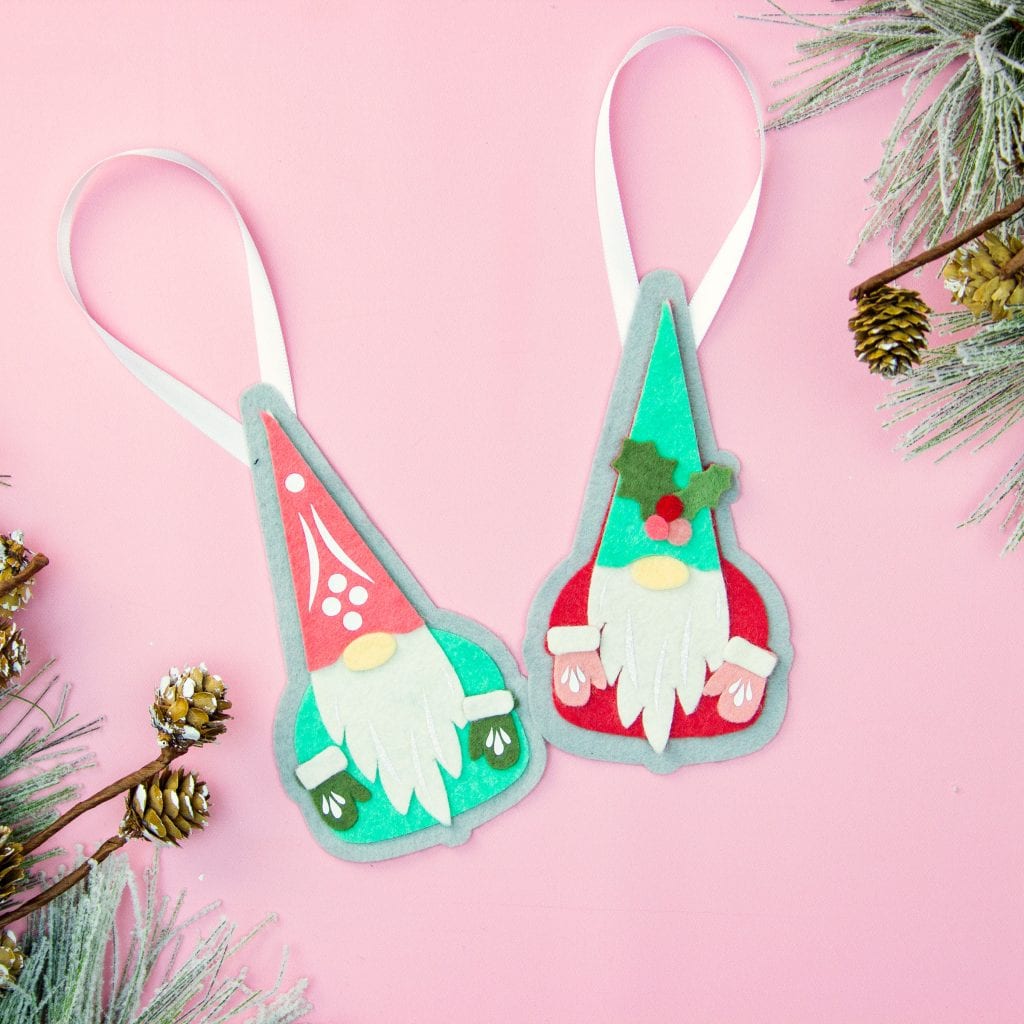 Gnome ornament DIY made easy with fleecefun’s free template and tutorial guide.