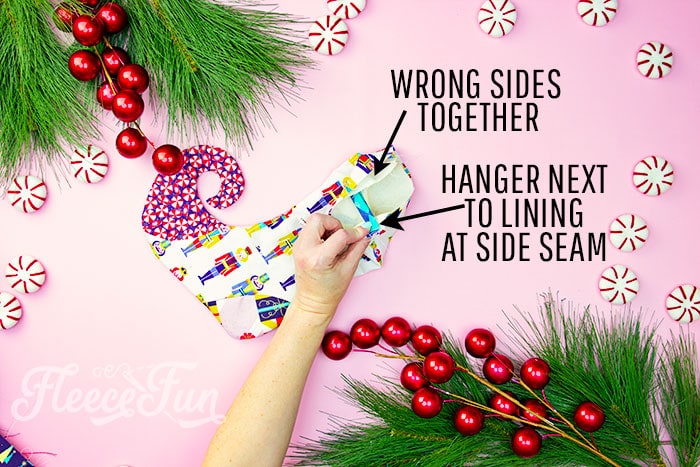 Place it as the seam over the heel. Pin.