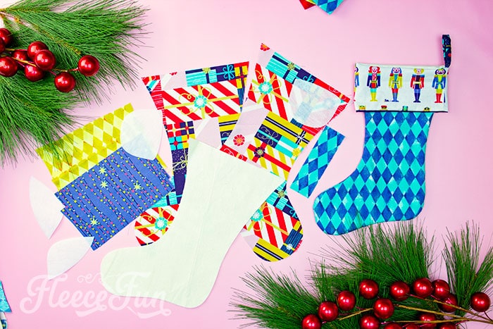 DIY Christmas stocking cut out with fleecefun's free template and tutorial