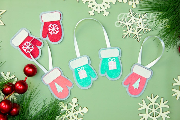 Mitten Ornament Pattern (free) Felt Ornament DIY