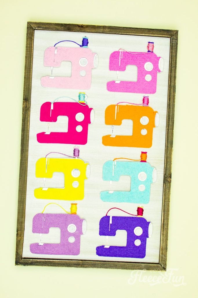 This DIY Sewing Room Décor is a happy addition to your creative space! This cute sewing machine pattern and cut file is perfect for décor, ornaments, garland and more! With a few simple materials you can make this decoration for your sewing studio or a friend! I'm providing you with a PDF plus a JPEG if you want to cut it out using a Cricut.