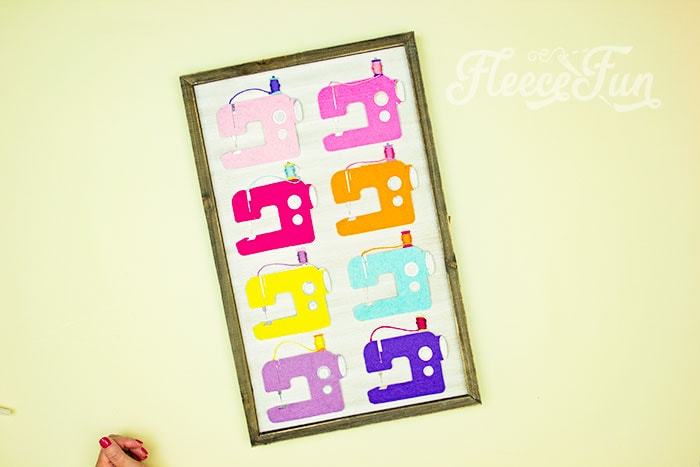 This DIY Sewing Room Décor is a happy addition to your creative space! This cute sewing machine pattern and cut file is perfect for décor, ornaments, garland and more! With a few simple materials you can make this decoration for your sewing studio or a friend! I'm providing you with a PDF plus a JPEG if you want to cut it out using a Cricut.