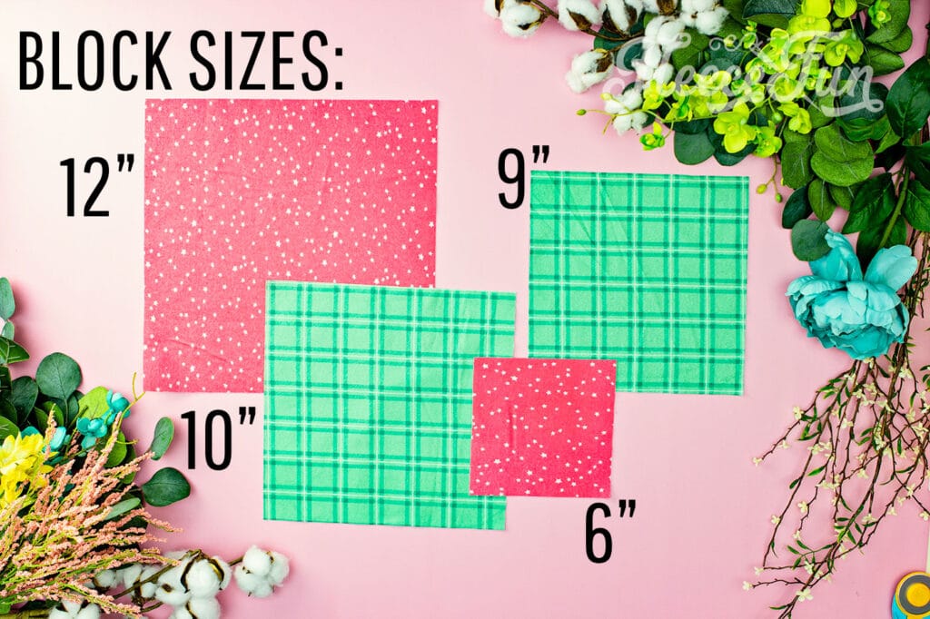 Block sizes for a rag quilt. How to make a rag quilt for beginners.