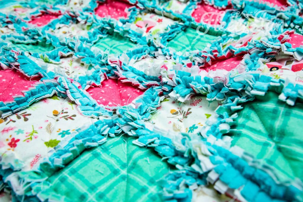 what a rag quilt looks like all cut up before it's washed or ragged.