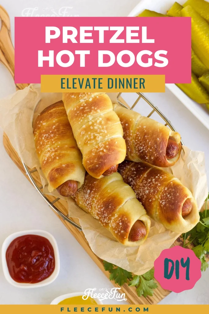Elevate dinner with this scrumptious Pretzel Hot Dog Recipe.  It's the perfect addition to a kid friendly dinner! Learn how to make a pretzel hot dog with this recipe.