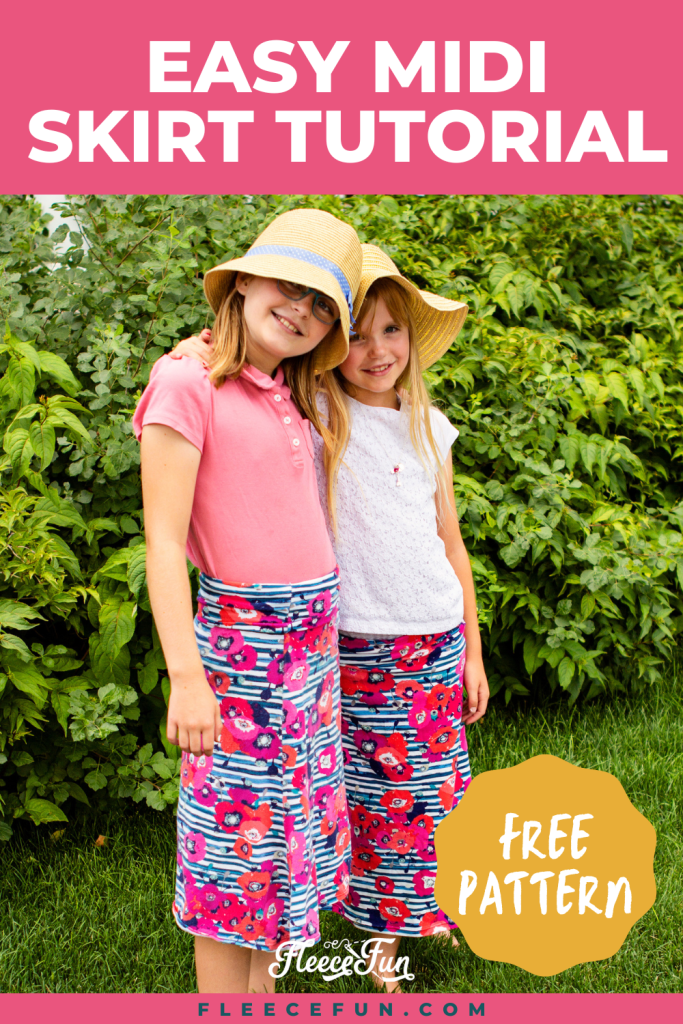 This free girls skirt pattern sews up easily and is beginner friendly. With clear step by step instructions and multiple sizes you can make a cute skirt that is comfortable for your tween. Girl sizes 7 to 14. Great sewing project.