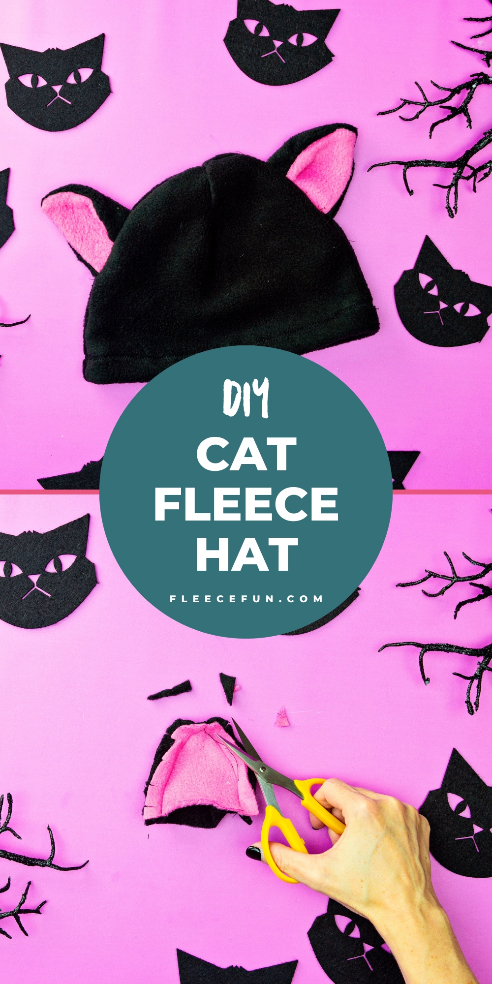I love these cute (and warm) fleece hats. This free fleece hat tutorial is perfect! I bet my kid would wear it not just on Halloween, but all winter long! And there's a video tutorial - just what I need. Great easy sew diy idea. Fleece Sewing Project that is fun. Easy free fleece animal hat patterns,