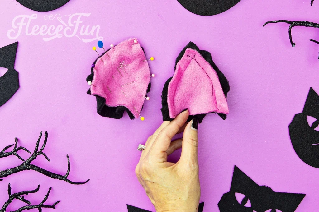 Sew the ears together