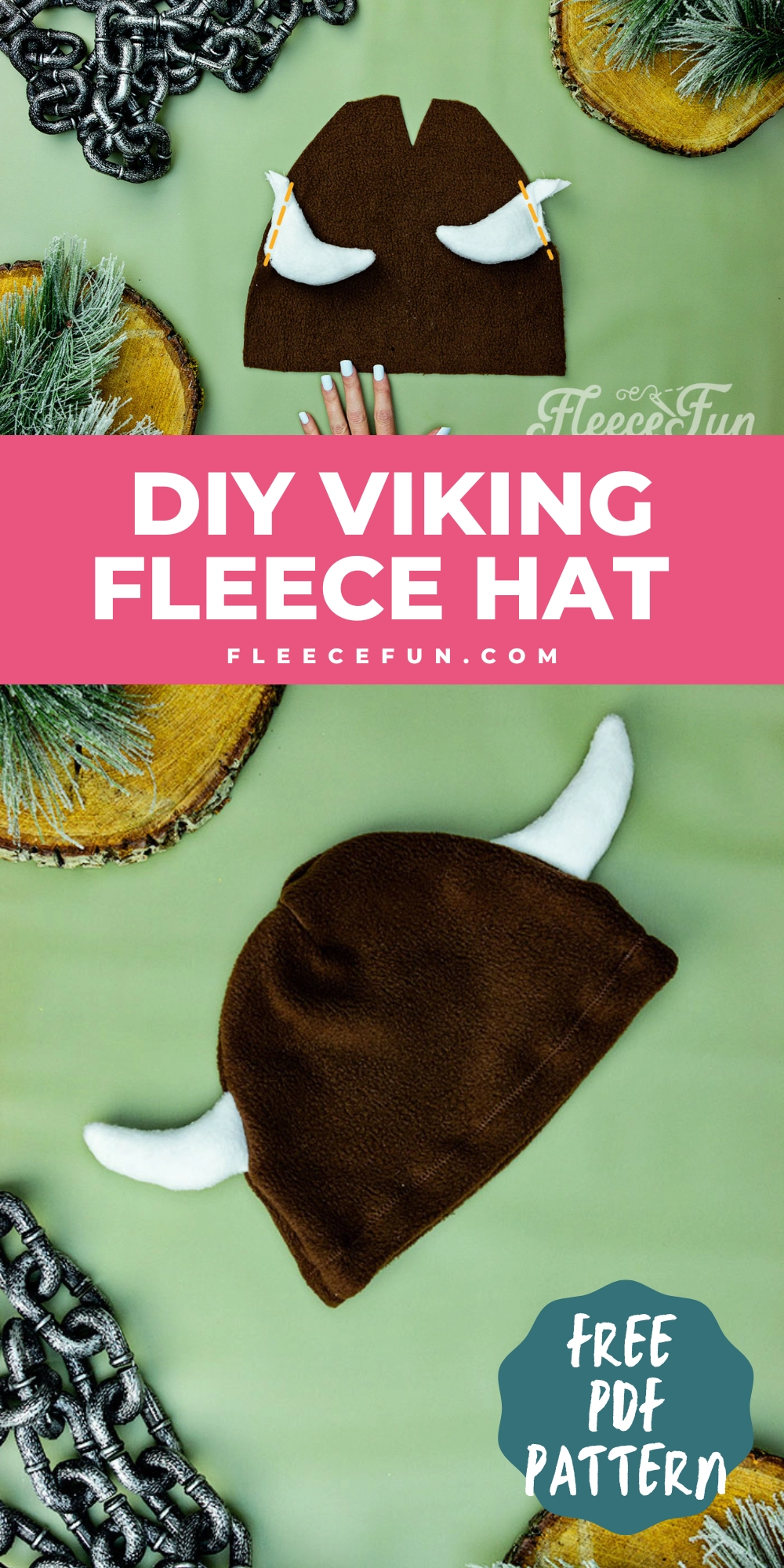 I love this fleece hat with horns. Such an easy sewing DIY. Great idea for a fun hat for kids to wear. Love that there is a video tutorial too! Good sewing project. Perfect for my little Viking.