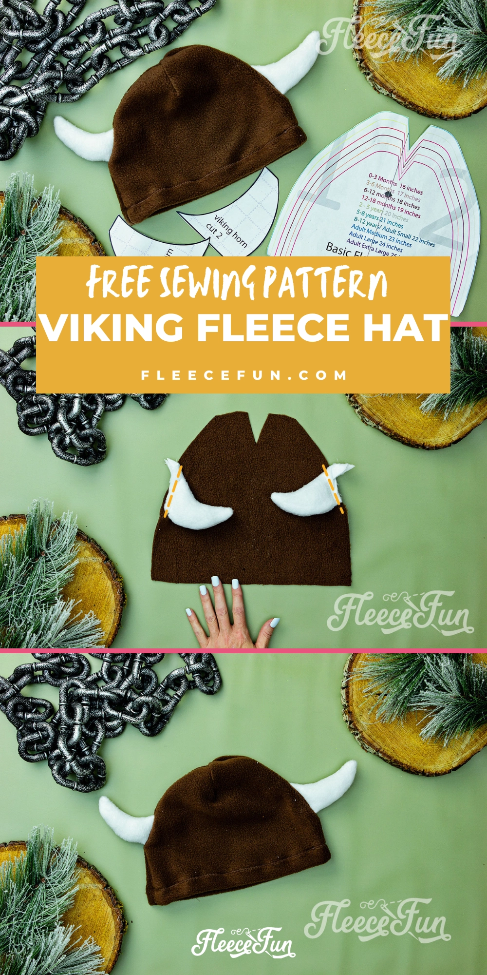 I love this fleece hat with horns. Such an easy sewing DIY. Great idea for a fun hat for kids to wear. Love that there is a video tutorial too! Good sewing project. Perfect for my little Viking.