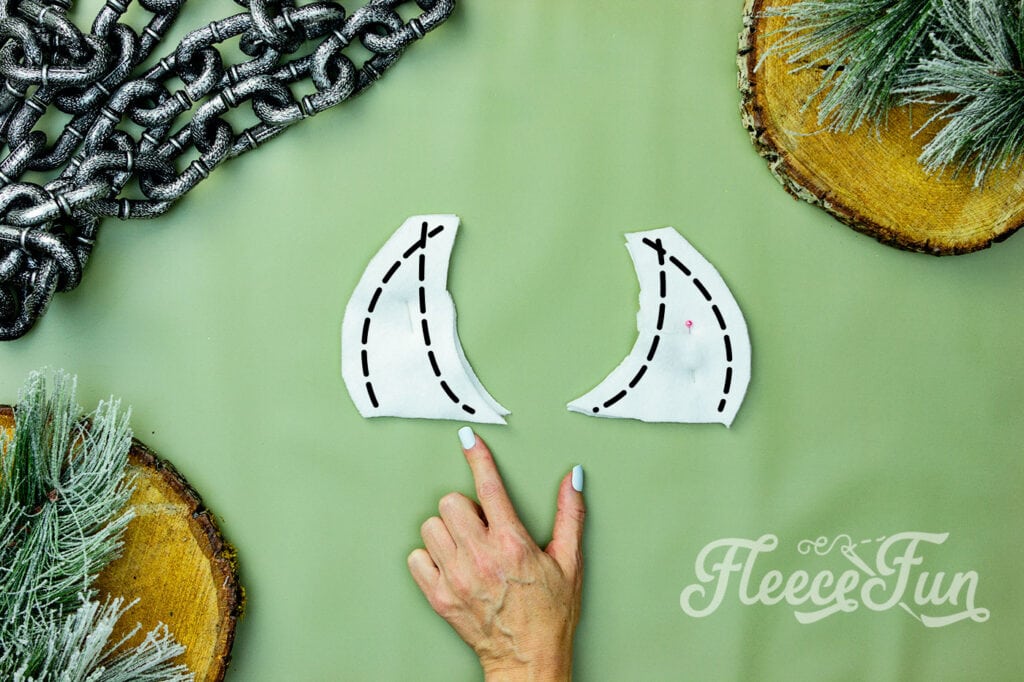 Sew horns for fleece Viking hat, Fleece Fun tutorial