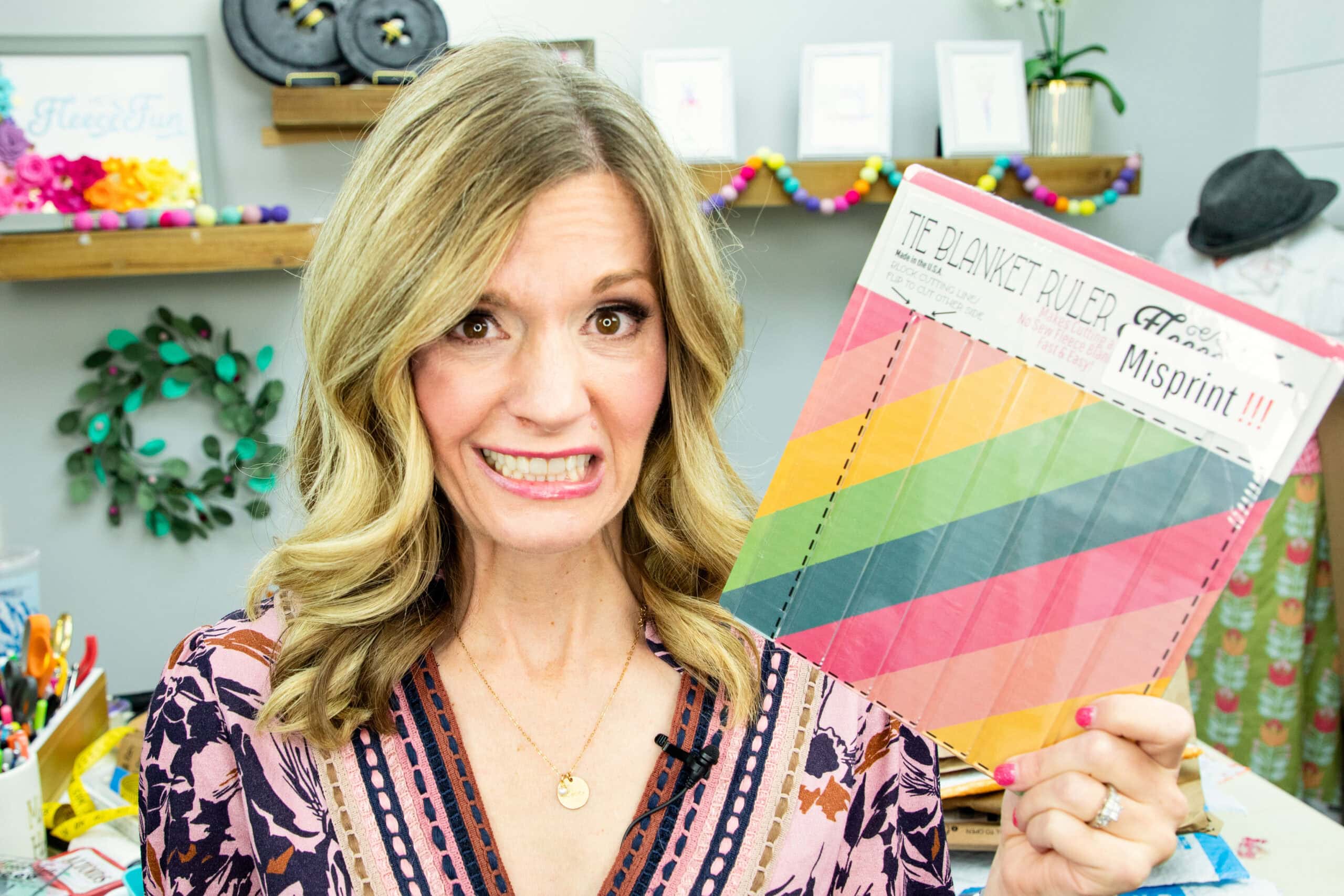 Fleece Fun Tie Blanket Ruler and a Misprint tutorial