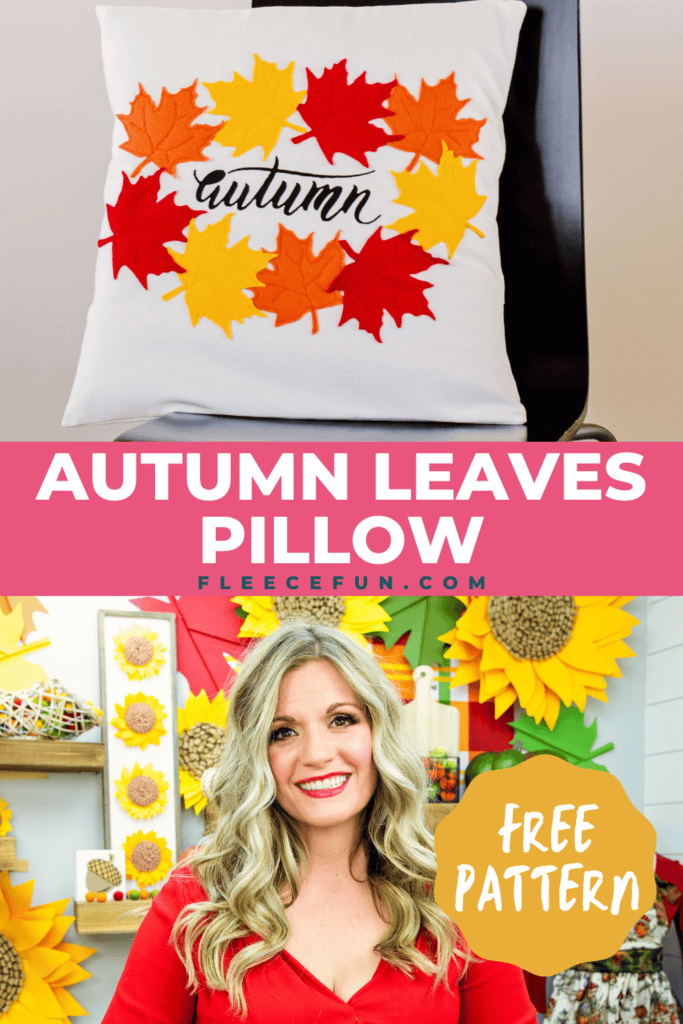 FleeceFun Autumn Leaves Pillow Free Template and Tutorial
