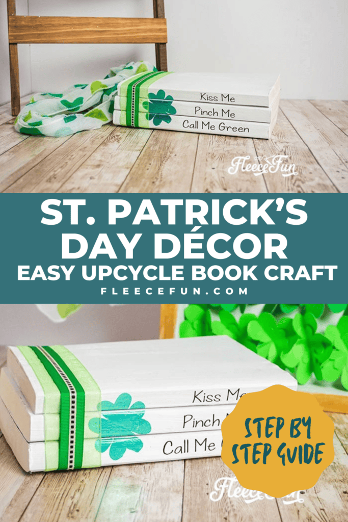 I love this St. Patrick's Day Decor - Easy Upcycle Book Craft. It comes with a free SVG and would so cute on my mantle! Love that you can upcycle books too!
