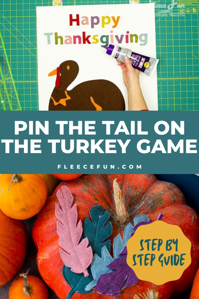 Create your own Pin the Tail on the Turkey game with a free template and tutorial from FleeceFun.
