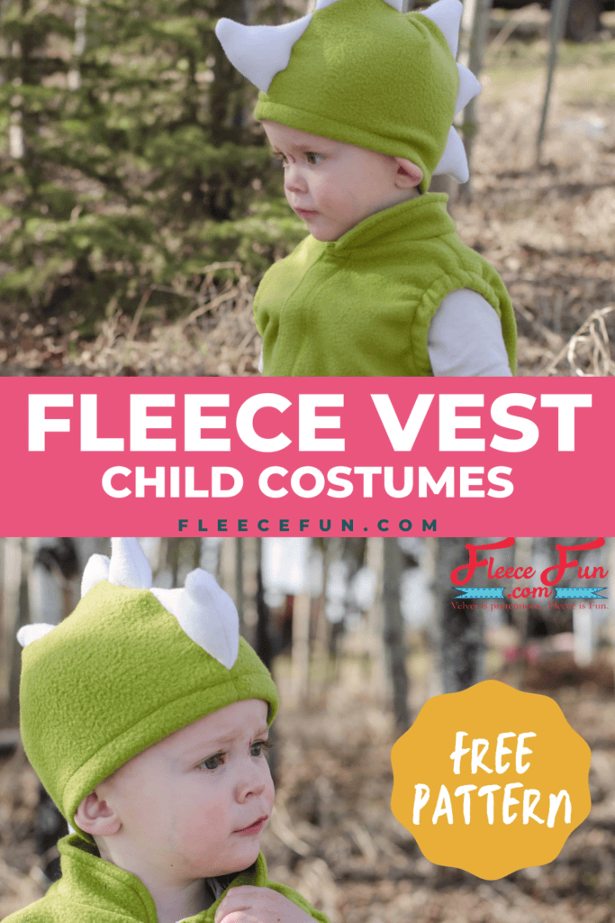 FleeceFun's free child fleece vest pattern tutorial with step-by-step instructions