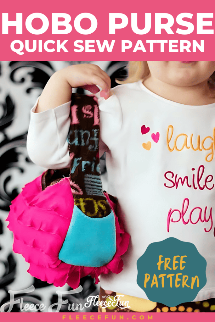 Quick sew hobo bag pattern from Fleecefun with free template and tutorial