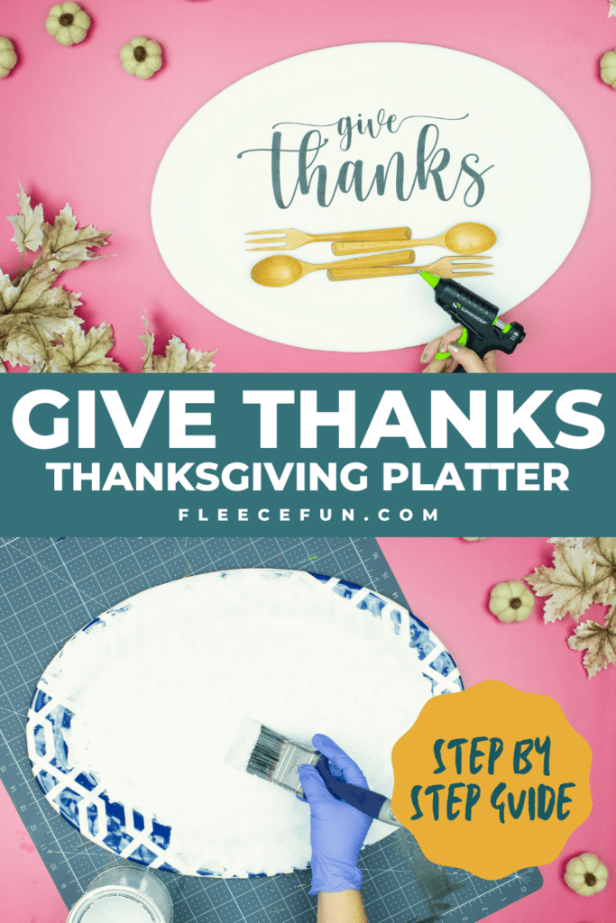 Thanksgiving home decoration DIY with fleecefun's free template and tutorial