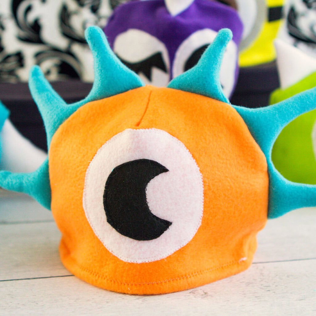 How to make a fleece hat with monster features using free template from fleecefun