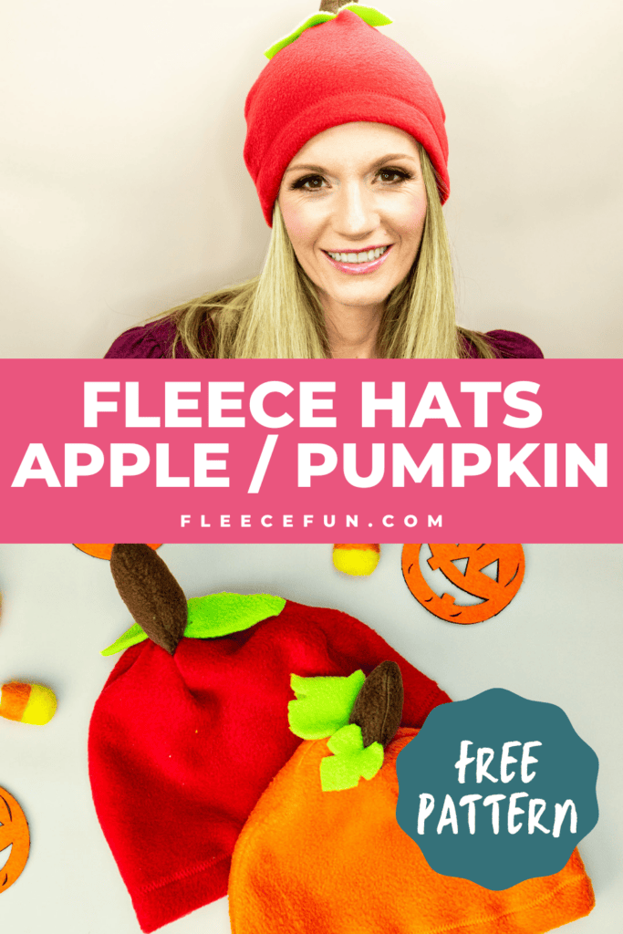 Pumpkin and Apple Fleece Hat Tutorial