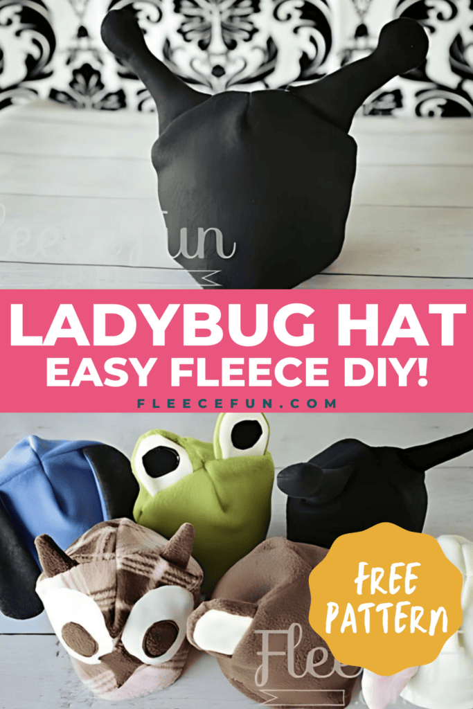 Fleecefun Ladybug Hat with free template and tutorial