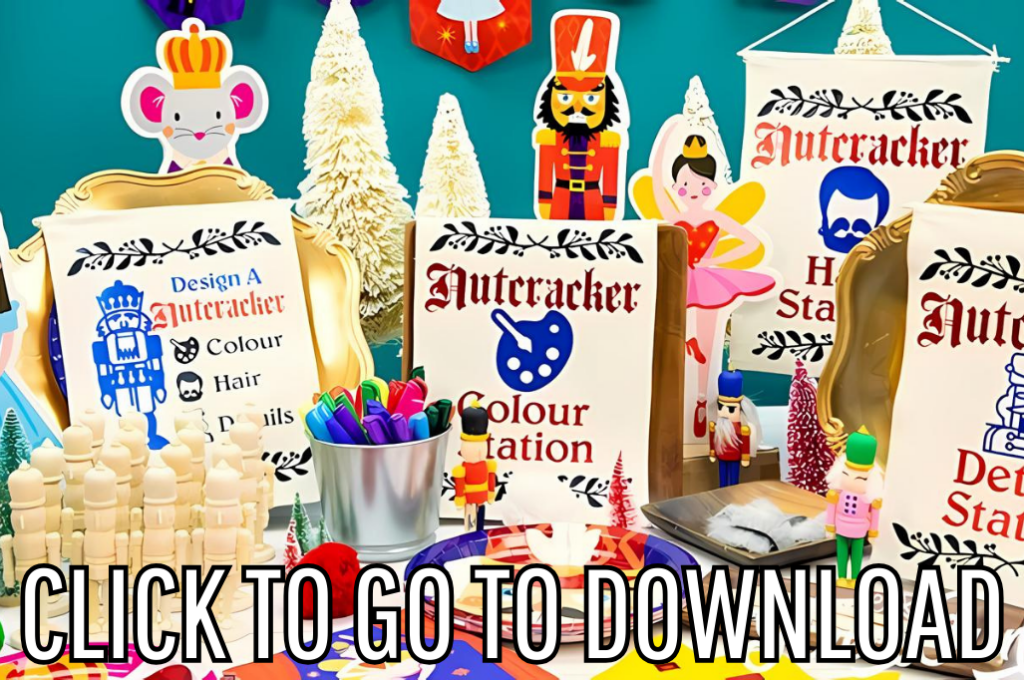 A nutcracker ornament diy, perfect for christmas parties, made with free pattern and step by step tutorial from fleece fun, with the text "CLICK TO GO TO DOWNLOAD" displayed at the bottom.