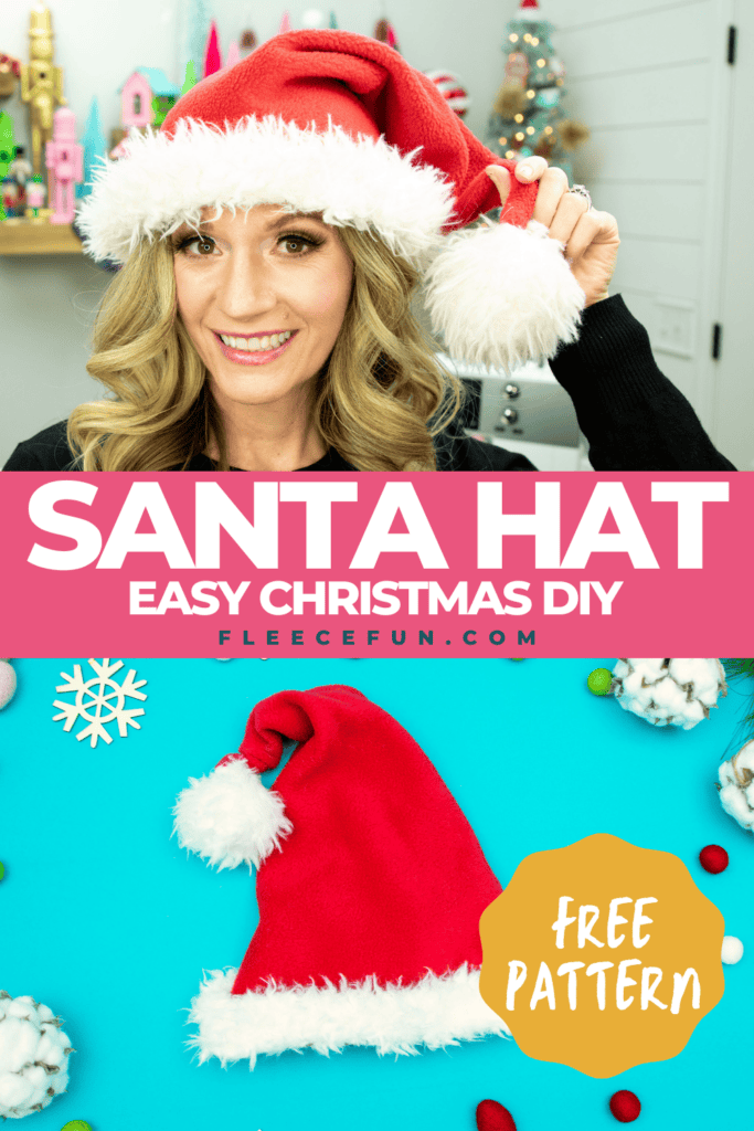 Learn how to make a Santa hat with fleecefun's free template and tutorial.
