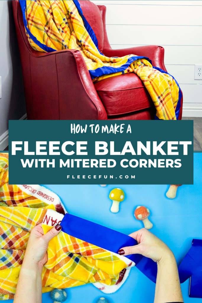 Fleecefun tutorial on adding satin binding to a fleece blanket with free template