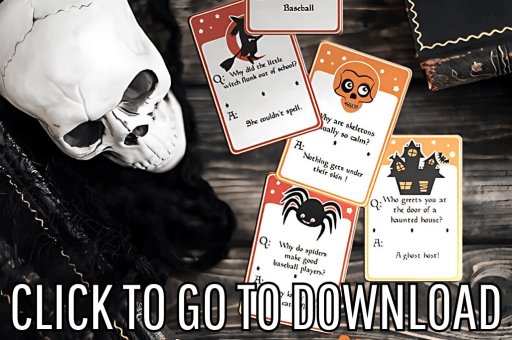 a collection of halloween lunch box printables, made with free SVG files and step by step tutorial from fleece fun, with the text "CLICK TO GO TO DOWNLOAD" displayed at the bottom.
