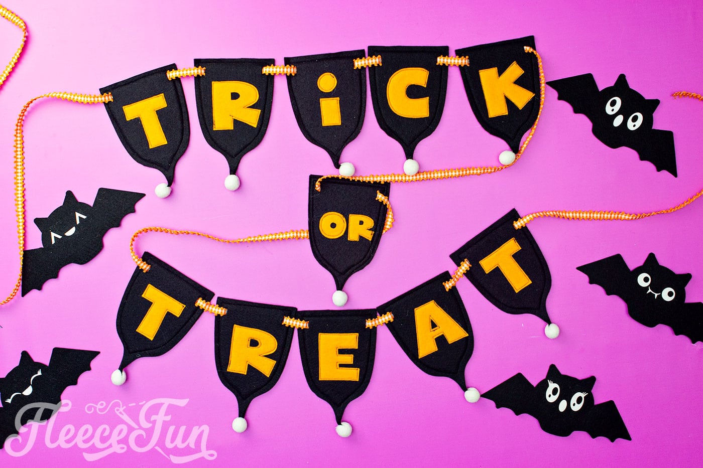 Trick or Treat Banner DIY (free pdf/SVG)