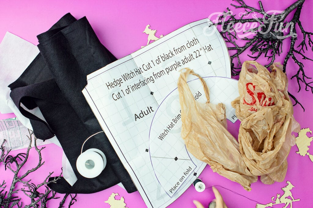 Crafting a Hedge Witch Hat with fleecefun’s free pattern and instructions.