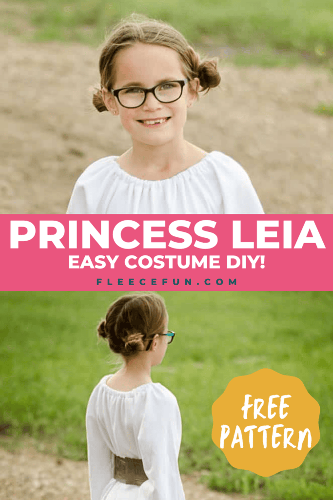 fleecefun Princess Leia costume free template and tutorial for DIY cosplay outfit