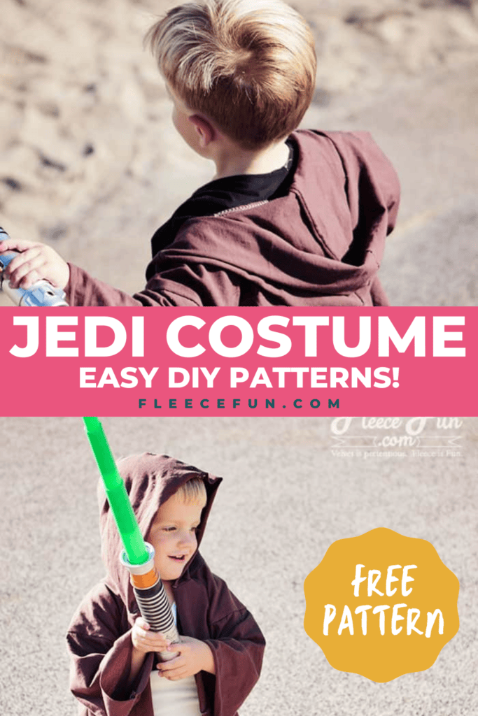 easy Jedi costume tutorial using fleecefun’s free template and guide