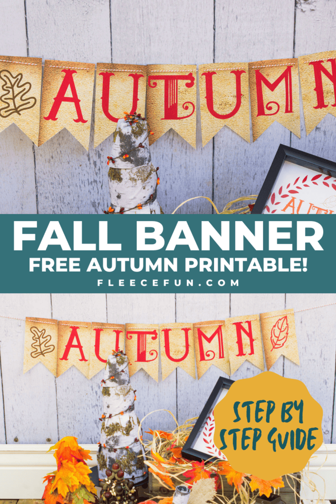 Fall banner design with fleecefun free template and tutorial