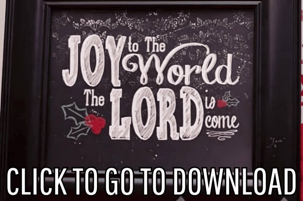 a free printable Joy to the World, perfect for casual gifts, holiday or christmas parties, made with free printable and step by step tutorial from fleece fun, with the text "CLICK TO GO TO DOWNLOAD" displayed at the bottom.