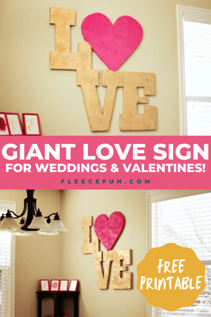 Learn to craft giant love letters with fleecefun's free template and tutorial for eye-catching Valentine’s Day decor.