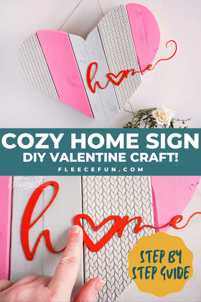 Create a beautiful DIY Valentine craft with fleecefun's free template and tutorial.