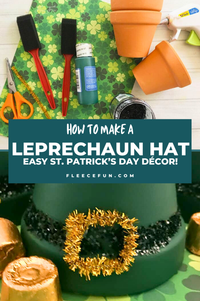 St. Patrick’s Day party décor made simple with this DIY Leprechaun Hat craft from fleecefun
