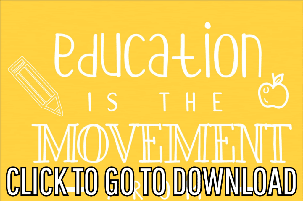 an education quote, perfect for study areas or classrooms display, made with free printable from fleece fun, with the text "CLICK TO GO TO DOWNLOAD" displayed at the bottom.