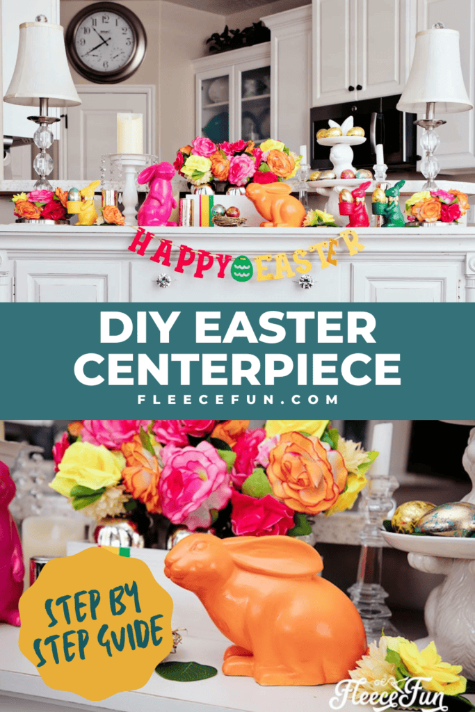 Learn how to make an easy DIY Easter table decoration with fleecefun's free tutorial.