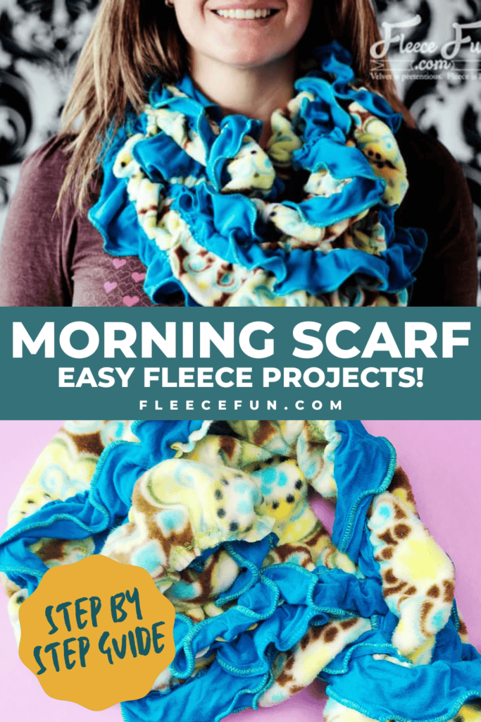 Learn how to make a cozy fleece scarf with this free template and tutorial from fleecefun