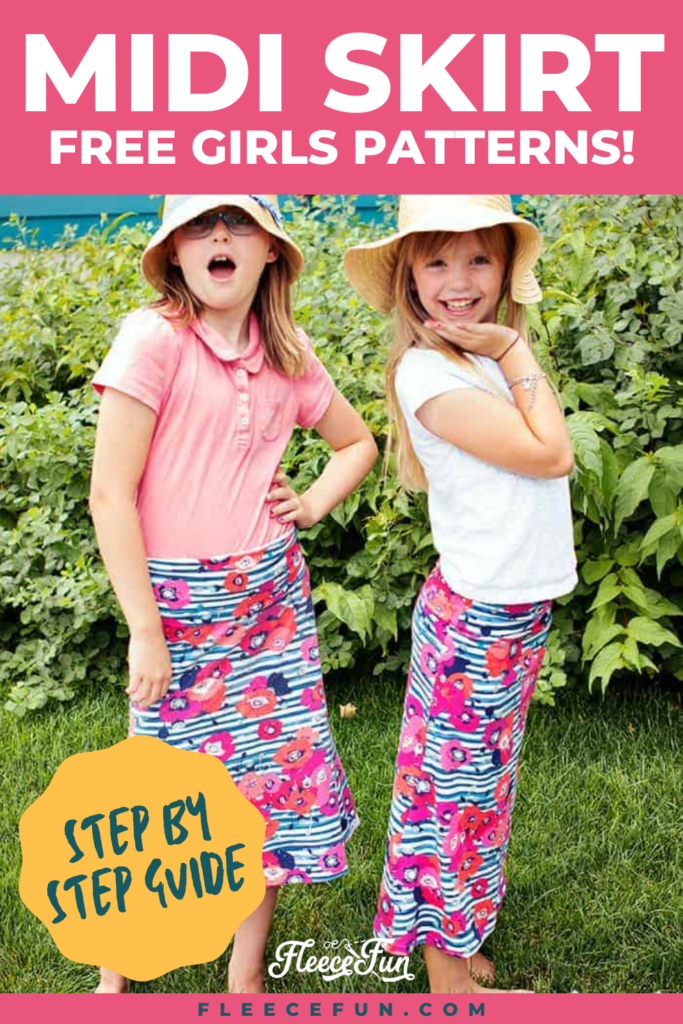 This free girls skirt pattern sews up easily and is beginner friendly. With clear step by step instructions and multiple sizes you can make a cute skirt that is comfortable for your tween. Girl sizes 7 to 14. Great sewing project.