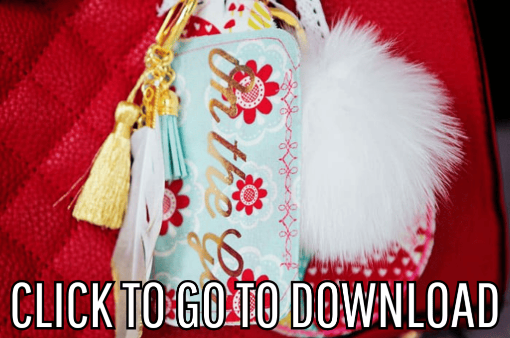 a free printable for luggage tags, with circle and rectangular templates, perfect for traveling or handmade gifts, made with free SVG file and step by step tutorial from fleece fun, with the text "CLICK TO GO TO DOWNLOAD" displayed at the bottom.