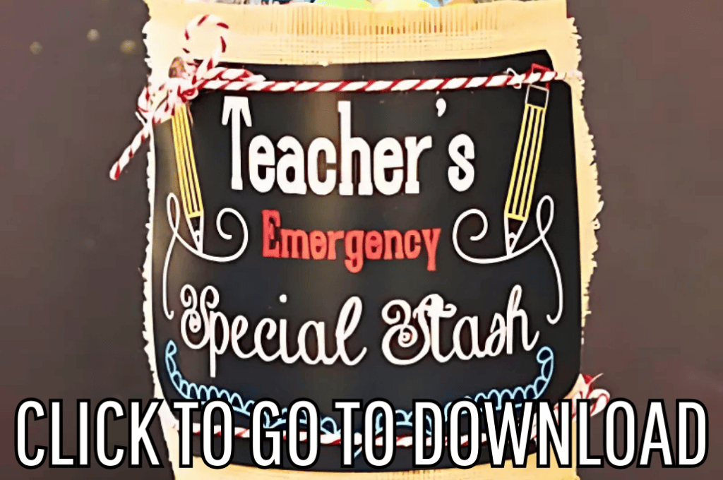 
a free printable TEACHERS GIFT IDEA, perfect for back to school gifts, made with free printable and step by step tutorial from fleece fun, with the text "CLICK TO GO TO DOWNLOAD" displayed at the bottom.