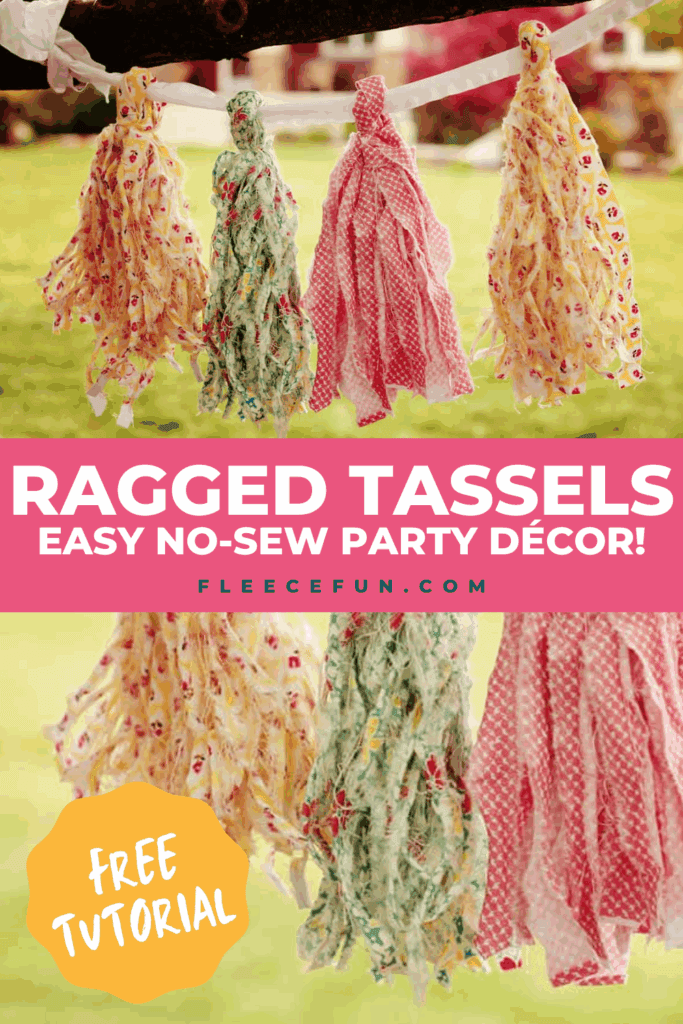 I love this ragged tassels tutorial. These are so shabby chic and easy to make! There's a video tutorial to show you how to make them step by step. This is great party decor DIY. These tassels won't tear like the tissue ones do. I want to try this!