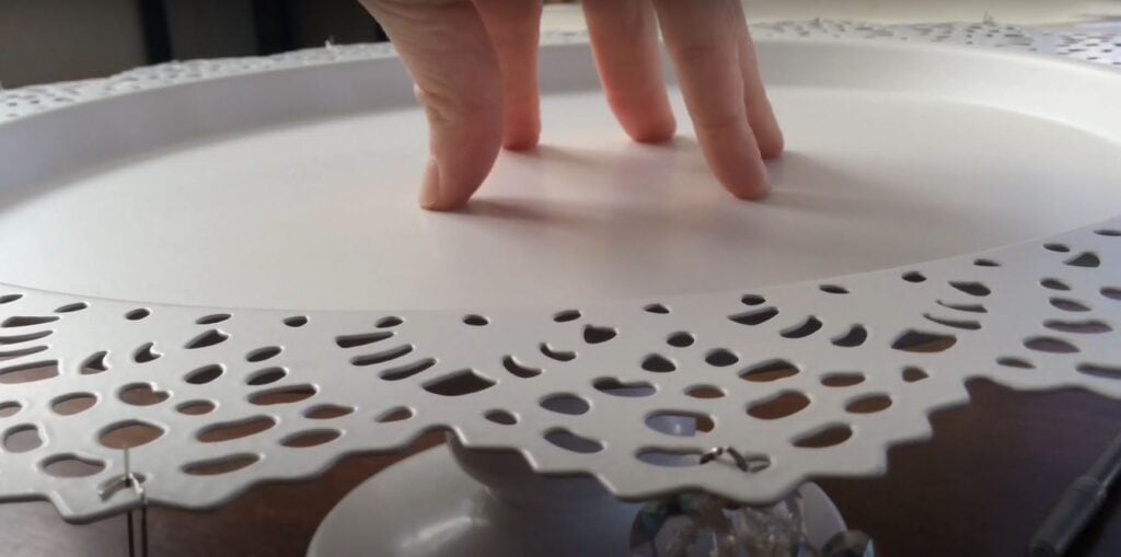 Centering the tray and let it dry overnight.