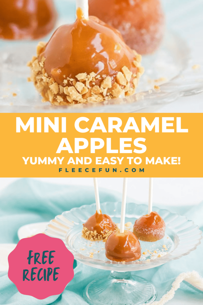 Learn how to make Mini Caramel Apples that easy and less messy! Perfect little bite of Autumn without - the mess!