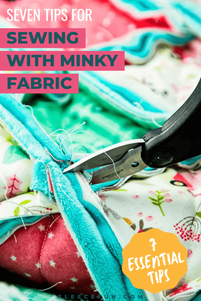 Minky feels wonderful but it can be a beast to sew with. These 7 tips for sewing with minky fabric to have success with your sewing project.